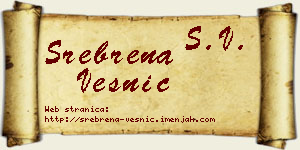 Srebrena Vesnić vizit kartica